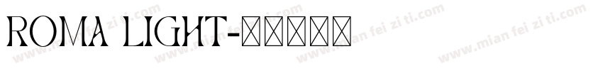 Roma Light字体转换
